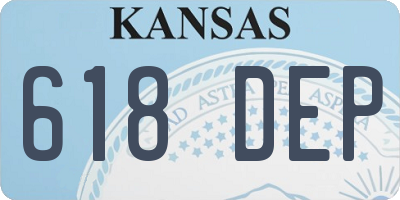 KS license plate 618DEP
