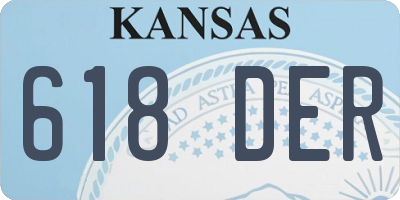KS license plate 618DER
