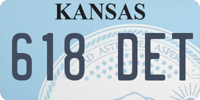 KS license plate 618DET
