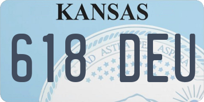 KS license plate 618DEU