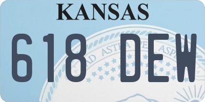 KS license plate 618DEW