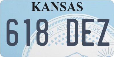 KS license plate 618DEZ