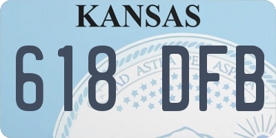 KS license plate 618DFB
