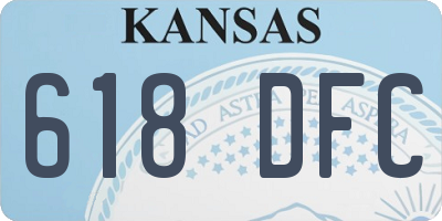 KS license plate 618DFC