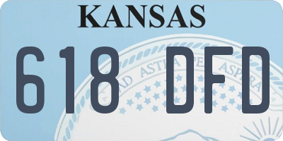 KS license plate 618DFD