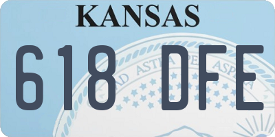 KS license plate 618DFE