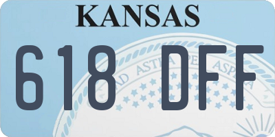 KS license plate 618DFF