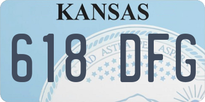 KS license plate 618DFG