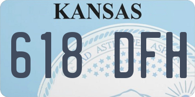 KS license plate 618DFH