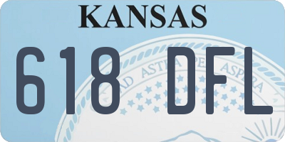 KS license plate 618DFL