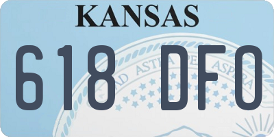 KS license plate 618DFO