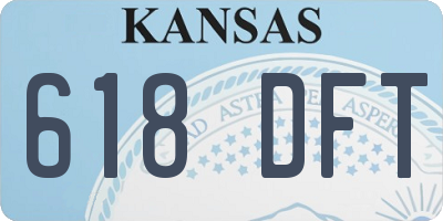 KS license plate 618DFT
