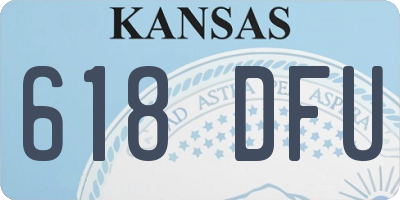 KS license plate 618DFU
