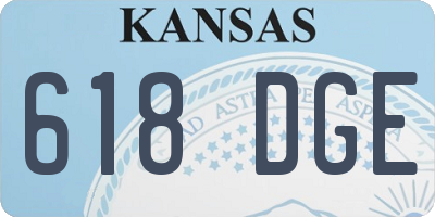 KS license plate 618DGE