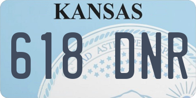 KS license plate 618DNR