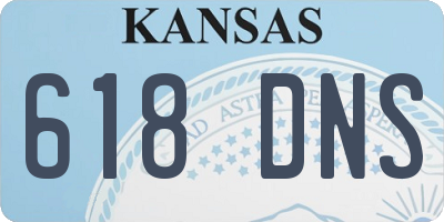 KS license plate 618DNS