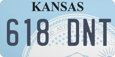 KS license plate 618DNT