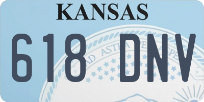 KS license plate 618DNV