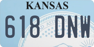 KS license plate 618DNW