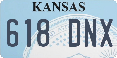 KS license plate 618DNX