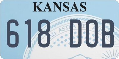 KS license plate 618DOB