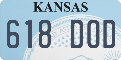 KS license plate 618DOD