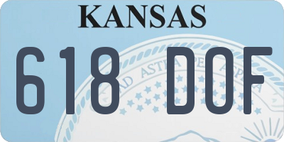 KS license plate 618DOF