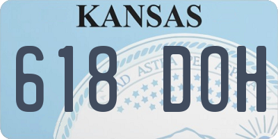 KS license plate 618DOH