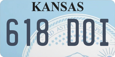 KS license plate 618DOI
