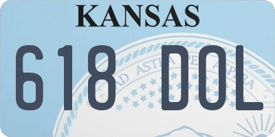 KS license plate 618DOL