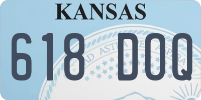 KS license plate 618DOQ
