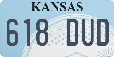 KS license plate 618DUD