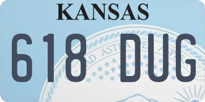 KS license plate 618DUG