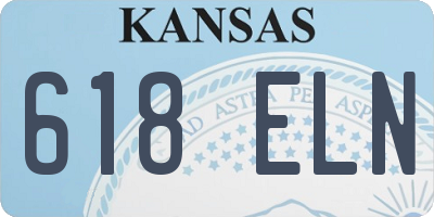 KS license plate 618ELN