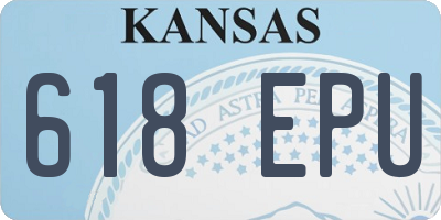 KS license plate 618EPU