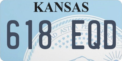 KS license plate 618EQD