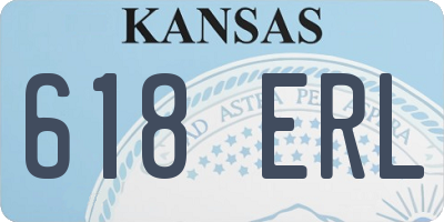 KS license plate 618ERL