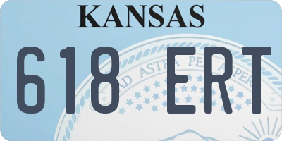 KS license plate 618ERT
