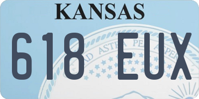 KS license plate 618EUX