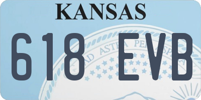 KS license plate 618EVB