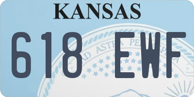 KS license plate 618EWF