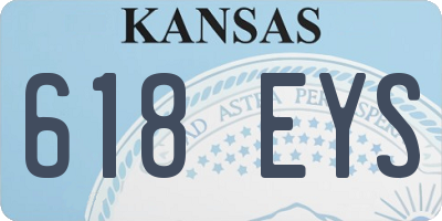 KS license plate 618EYS