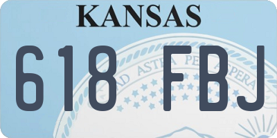 KS license plate 618FBJ