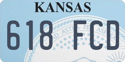 KS license plate 618FCD
