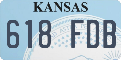 KS license plate 618FDB