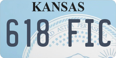 KS license plate 618FIC