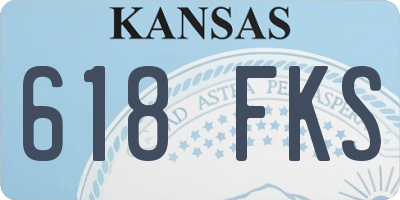 KS license plate 618FKS