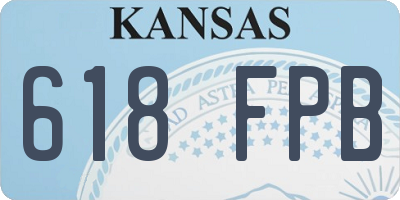 KS license plate 618FPB