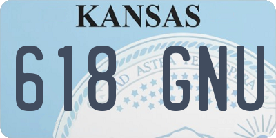 KS license plate 618GNU