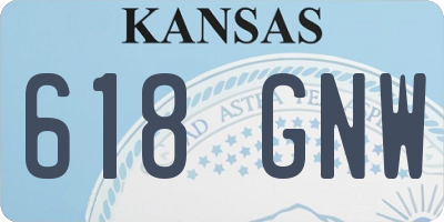 KS license plate 618GNW